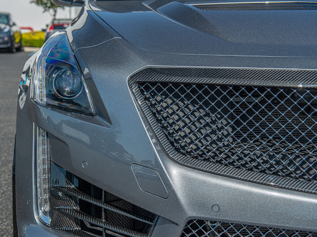 2016-2019 CTS-V V3 - CADILLAC CTS-V CARBON FIBER FRONT GRILLE TRIM MOLDING REPLACEMENT